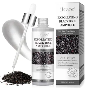 Ikzee Rice Exfoliating Ampoule, Rice Brightening Ampoule 100ML, Gentle Exfoliant with Rice Water Extracts, Aha, Bha, Niacinamide