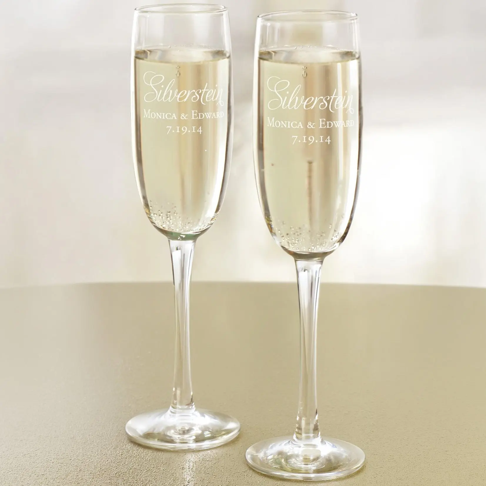 Script Toasting Glasses (Set of Two)