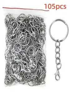 105/55pcs Keychains Bulk, DIY Handmade Accessories, Chain with Lobster Clasp, Bag Decorations, Keychain For Bags, Wholesale Materials for Making Keys
