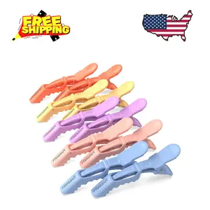 Pastel Alligator Hair Clips 10 Pack - Professional Styling Clips for Hair