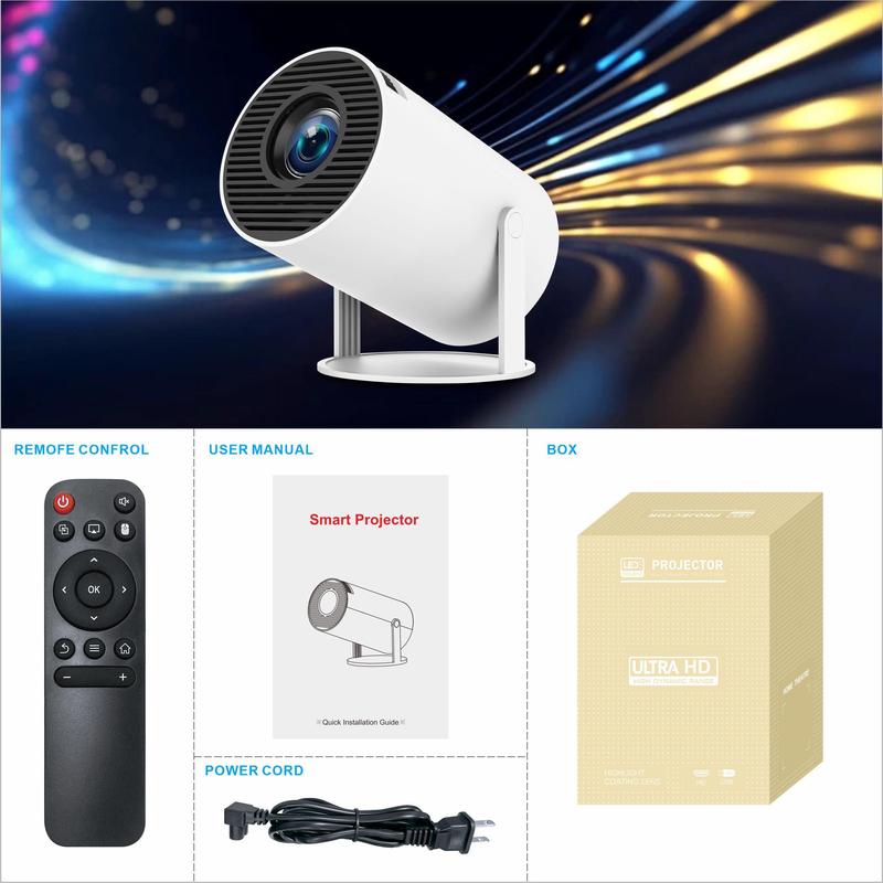 Portable Projector, 2.4/5G WiFi Smart Projector, 360° 4K HD LED , BT 5.2, 200 Inch Screen,Built-in speaker, Home Video Projector Portable Projector, 2.4/5G WiFi Smart Projector, 360° 4K HD LED , BT 5.2, 200 Inch Screen,Built-in speaker, Home Video Projector