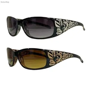 2026 NEW 2-Pack Rhinestone Vintage Sunglasses for Women – Y2K Retro Glam Fashion Shades, Tinted Lenses Oversized Stylish Sunglasses for Vacation, Festival, Street Style, Daily Wear & Photo Shoots