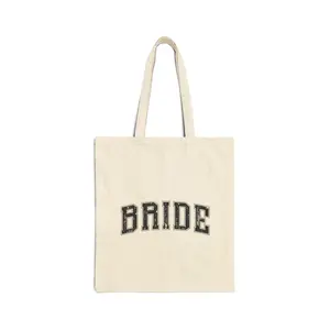 Bride Tote Bag, Reusable Wedding Party Bag, Eco-Friendly Bridal Shower Gift, Cute Bride Accessory, Wedding Planning Essentials