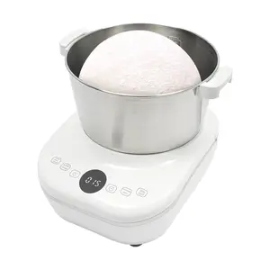 CNCEST 5L/4.5Qt Dough Mixer Machine 200W DC Motor Electric Kneading Machine for Pizza Bread with Ferment Function & Microcomputer Timer