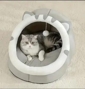 Super Cat Bed - Classic Style Animal Print Polyester Fiber Soft Cushion Cozy Indoor Retreat for Cats of Various Sizes