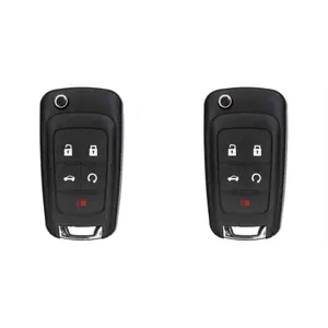 KEYS4LESS Replacement Flip Key Fob for Buick Verano 2012 2017 Fcc OHT01060512 Part Number 13504199 13574863 20979468 13504259 13504204 2 Pack