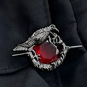Love And Deepspace Sylus Brooch Cosplay Black Crow Badge Alloy Corsage Pin Clothes Backpack Decoration