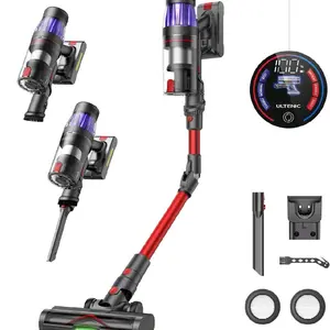 Cordless Vacuum Cleaner, 550W/50Kpa, 60Mins Runtime, Stick Vacuum Cordless Rechargeable with 180°Bendable Wand, Anti-Tangle Brush, Vacuum Cleaners for Home/Pet Hair/Carpet/Floor U16