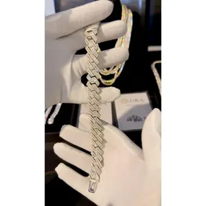 16mm Iced Out Cuban Bracelet VVS Baguettes