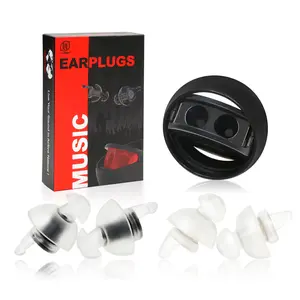 Lysian Concert Ear Plugs High Fidelity Design Waterproof Reusable Non-Toxic Material SNR23db，Music Noise Reduction Ear Plugs for Music Festivals, Concerts, Motorcycles, Bars, Raves,DJS