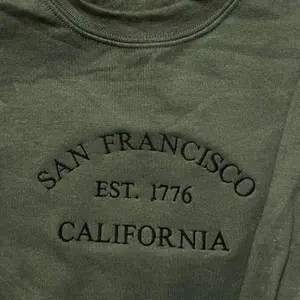 San Francisco California Custom Embroidered Sweatshirt- Unisex, Cotton Crewneck, Cute, Casual wear, Christmas Gift, Menswear Fitted Hoodie Jersey Loose Medium