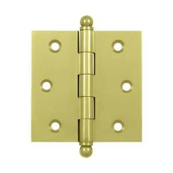 Deltana CH2525U3 Brass Door Hinge, 2.5x2.5 in. with Ball Tips, Bright Finish, 1 Year Finish Warranty, Ideal for Bath & Kitchen Door Hardware, 2.5 X 2.5 In