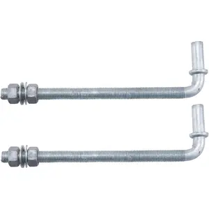 Post Hinge with 5/8" Hinge Pin Galvanized Post Gate Hinge for Chain Link Fence, Washers & Nuts Included (10", 2 Pcs)