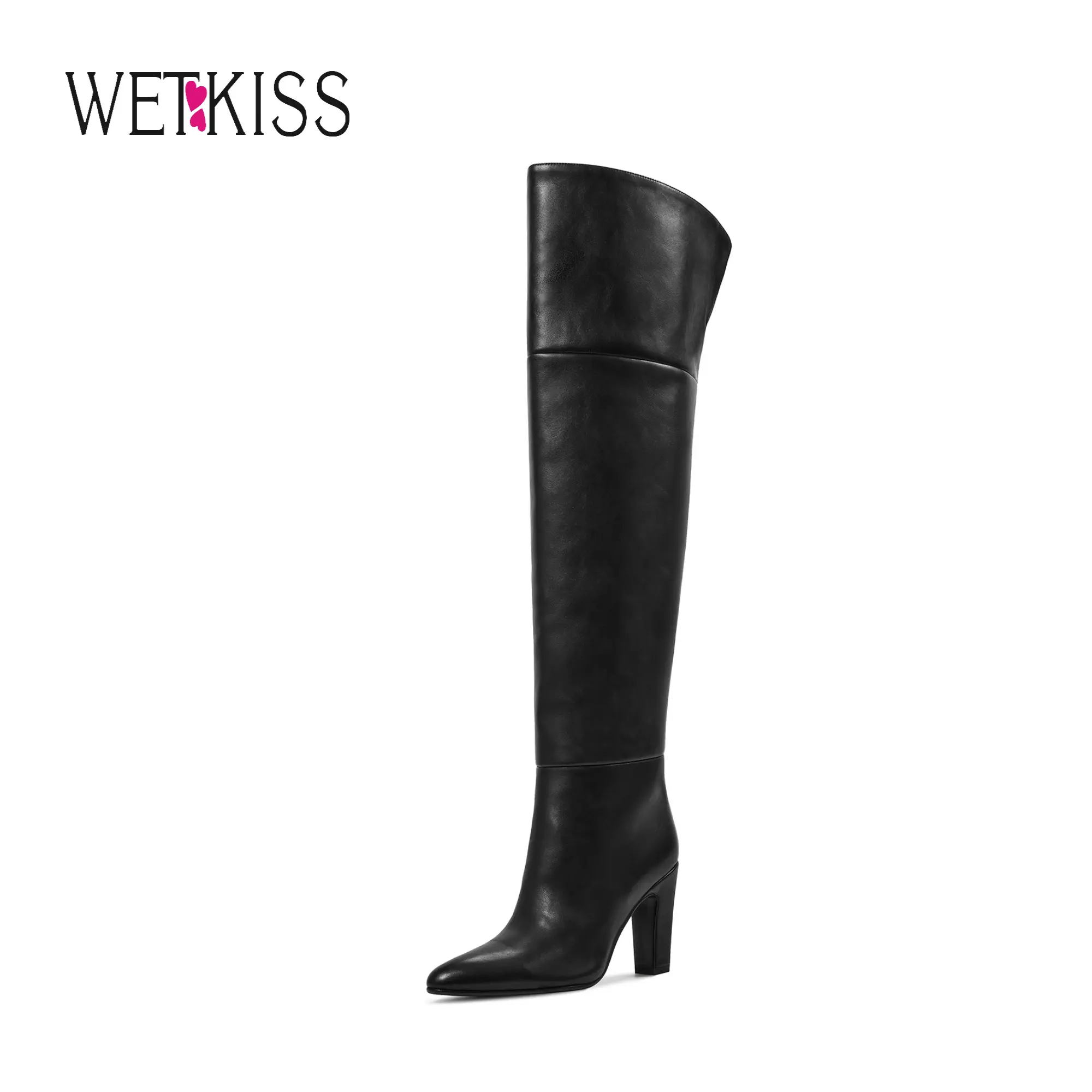 Wetkiss Thigh High Boots for Women, Over the Knee Boots with Chunky Heel, Side Zipper, Wide Calf Design, Stylish and Comfy#WeeklyDeals#tiktokshopbacktoschool #tiktokshopsummersale