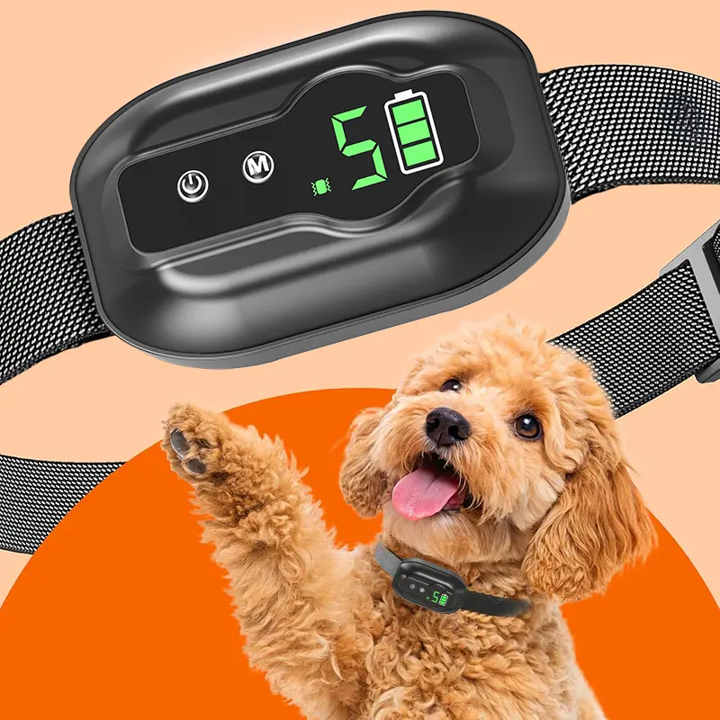 Newest Anti Barking Dog Collars Rechargeable - Bark Collar for Large Medium Small Dog - Stop Dog Barking Deterrent Device with Vibration & Sound Harmless Training No Bark Collar IPX67 Waterproof
