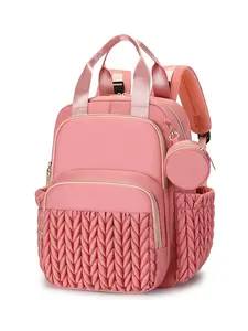 Large Capacity Mom Backpack, Fashionable Shoulder Bag, Outdoor Travel, Insulated Waterproof, Diaper Bag, Multi-Layer Baby Backpack