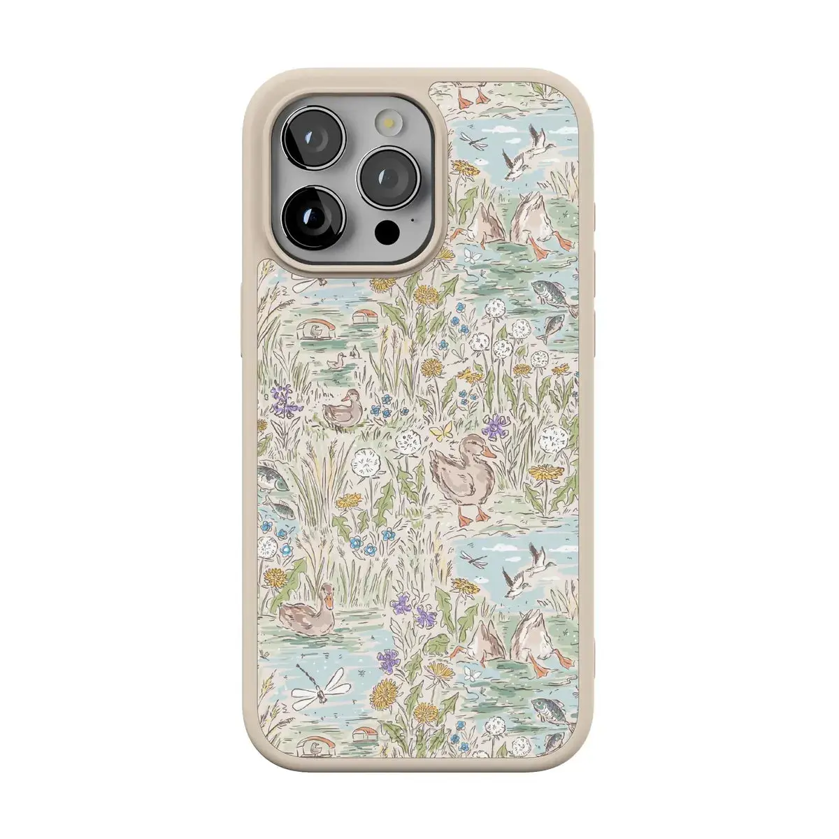 Casely iPhone 14 Pro Case | Waddle Path | Duck Pond | Align Soft-Touch Flexible Bumper Case | Compatible with MagSafe