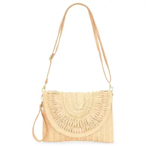 8 Other Reasons Woven Clutch Bag in Tan