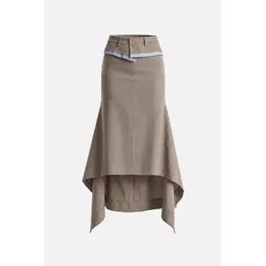 Deconstructed Waistband Skirt