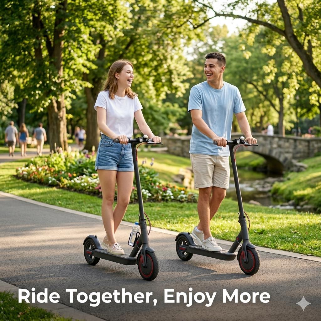 500W Powerful Electric Scooter,22MPH Speed,22 Miles Range,Dual Suspension,Double Brake,10" Smart Electric Scooter,Daily Commute