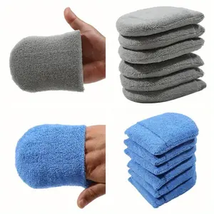 Car wax application gloves - polishing sponge - wax foam application pad - for car cleaning - car interior maintenance, wax removal buffer pad, Car Wash Towel