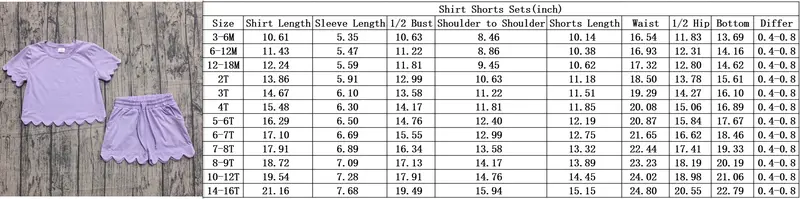 Women's Multi-Size Mommy-and-Me 2-Piece Breathable Matching Set - Scallop Edge Top with Coordinating Shorts for Summer