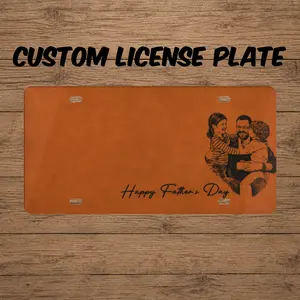 Personalized Dad We Love You Custom Photo Sketch Line Art License Plate Father's Day Gift For Husband Car Tag CAR TRUCK Accessories