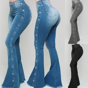 Vintage Low Waist Flare Jeans Women Retro Style Bell Bottom Skinny Wide Leg Denim Pants Plus Size Women's Mid Rise Ava Skinny Jean latinajeans kimes jeans starchedjeans fashionnova jeans barreljeanswomen