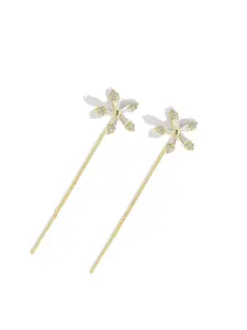 Threaded Stud Earrings - Fashion Accessory