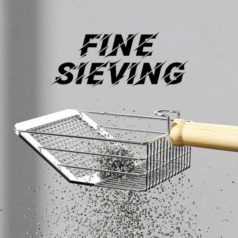 Cat Litter Scoop, Aluminum Alloy Cat Litter Scooper, Cat Litter Picker, Durable and Easy to Clean, Ergonomic Design, Suitable for Cat Litter Box