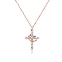Cross Pendant Rose GD