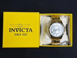 INVICTA Specialty Men's Watch 41mm Gold-Tone Metal Case & Bracelet White Dial PC21S Quartz Movement Reliable Timekeeping