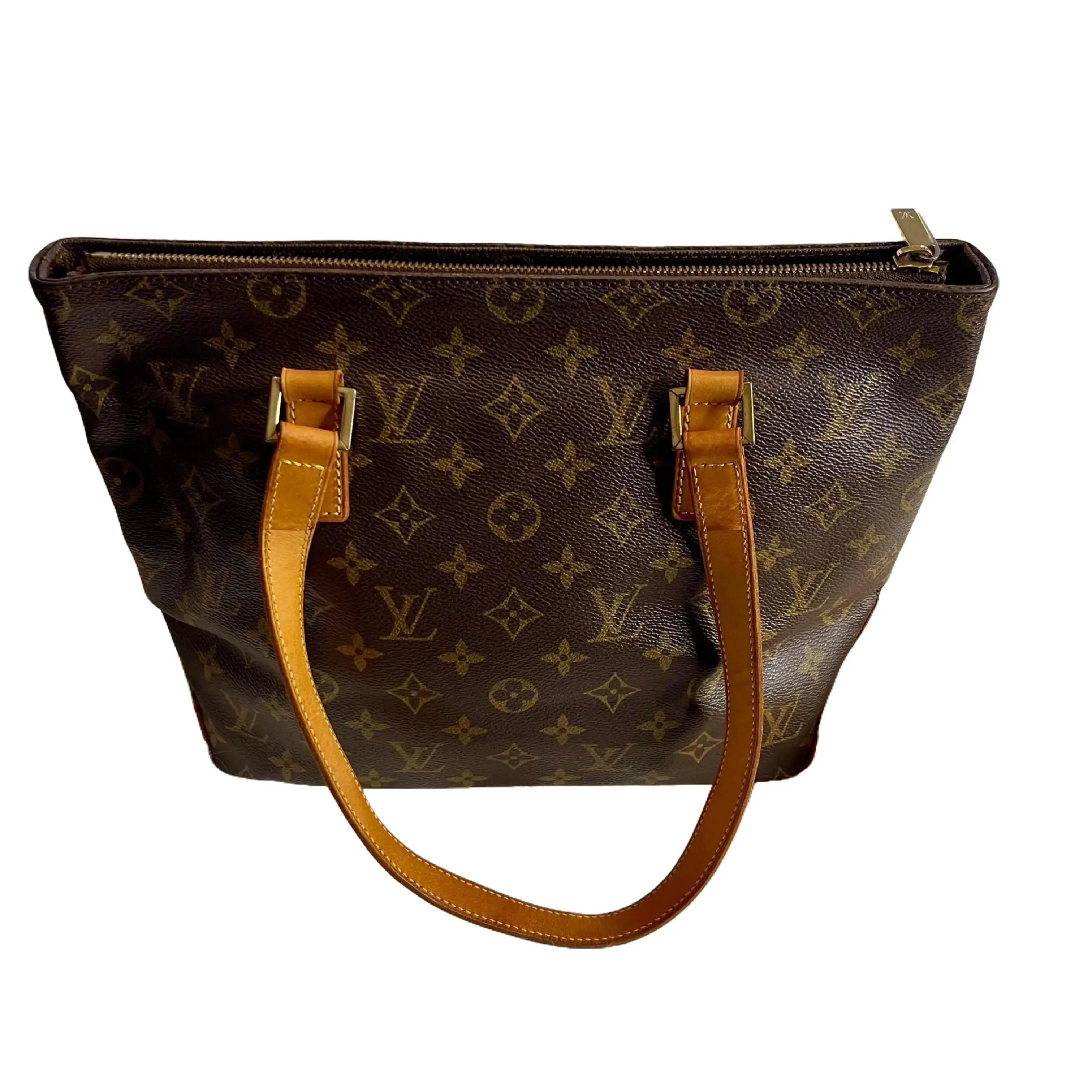 Pre-owned Louis Vuitton Canvas Tote Bags Cabas Piano Monogram ShoulderBag PVC Leather Brown