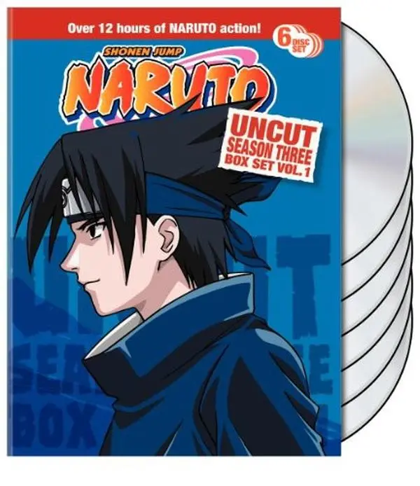 Naruto Uncut: Season 3 Volume 1 Box Set  [DVD Video Disc] Boxed Set, Full Frame, Subtitled, Uncut, Dubbed