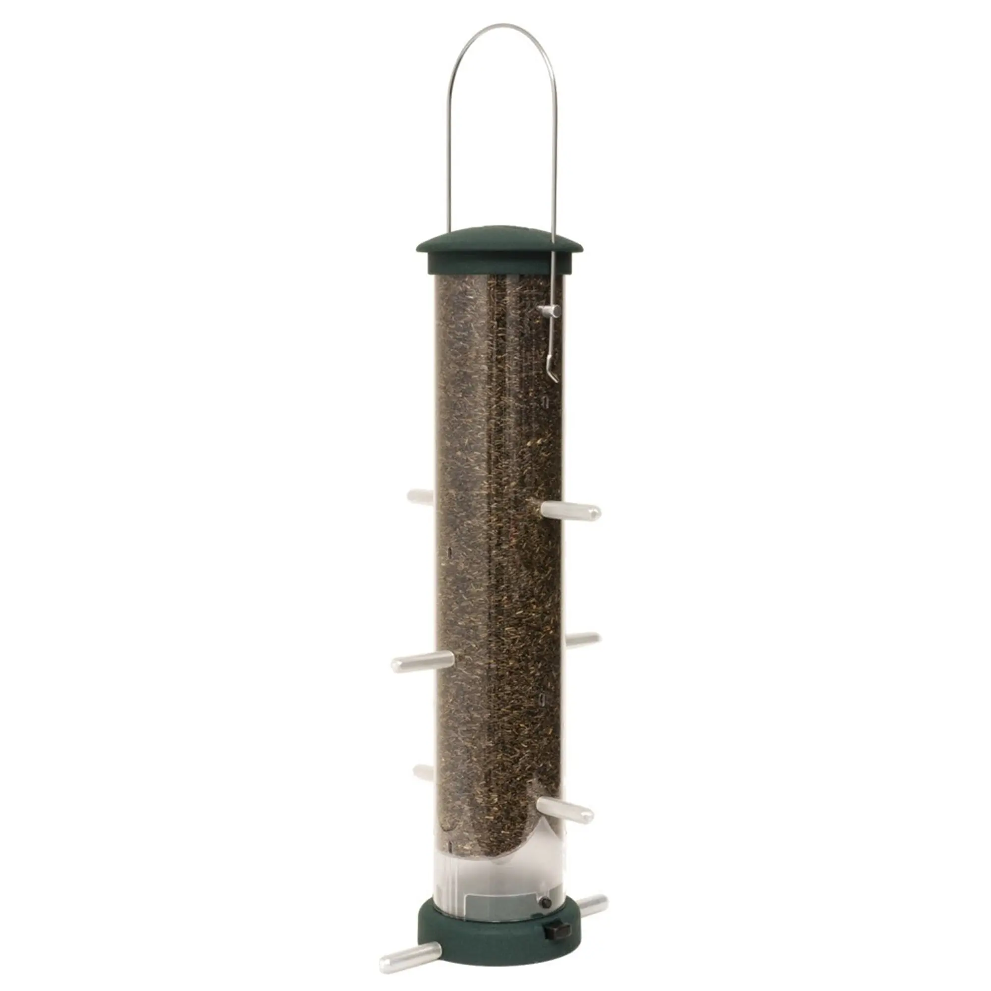 Aspects Quick-Clean Spruce Tube Wild Bird Feeder with 8 Feeding Ports, 1.25qt Seed Capacity