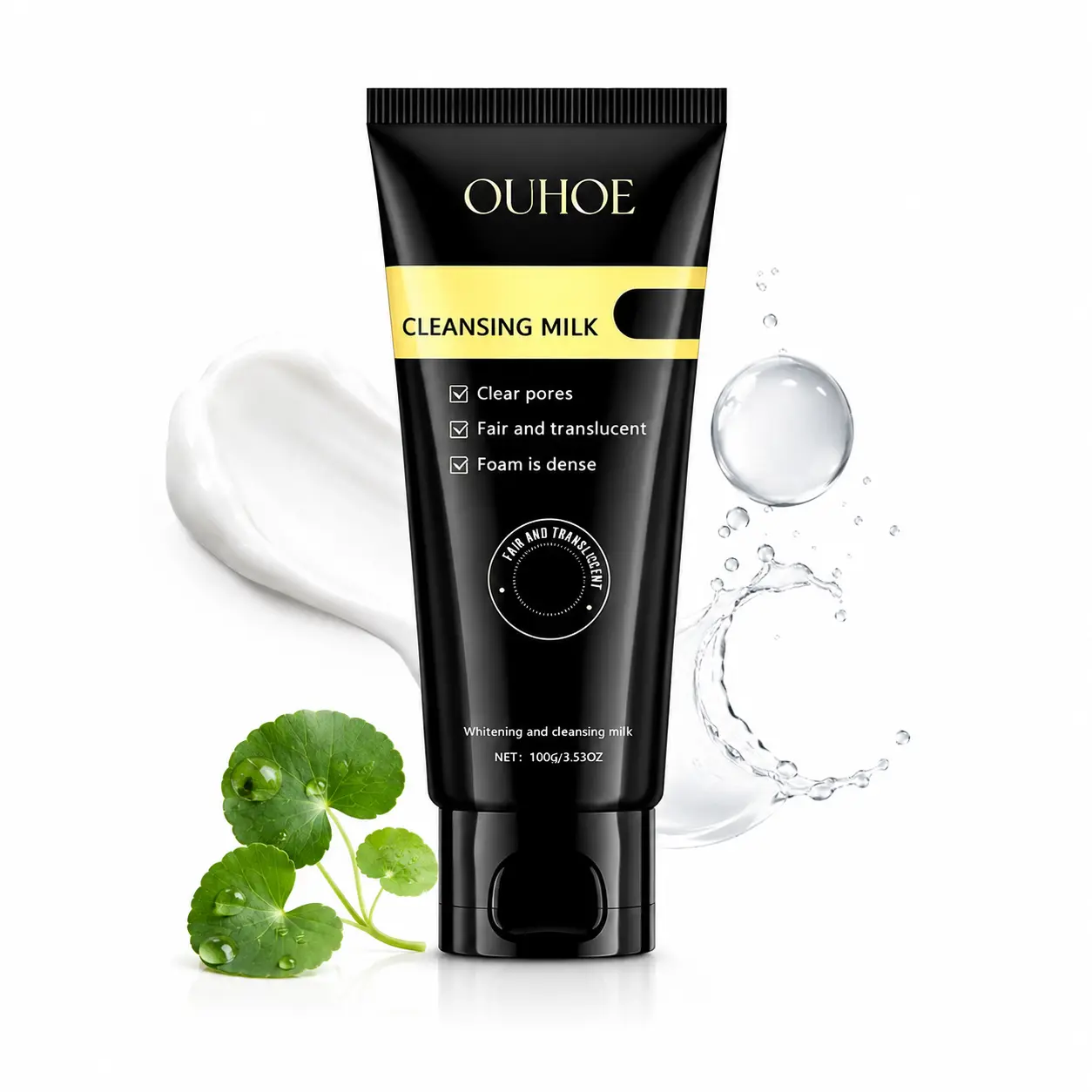 OUHOE Gentle Facial Cleanser, Deep Cleansing Face Wash, Removes Oil & Dirt, Daily Skincare for Fresh & Clean Skin, 100g