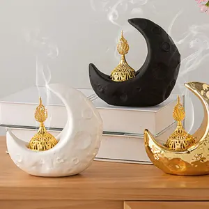 Middle Eastern Ceramic Incense Burner, Mosque Dome Shape Candle Holder, Ramadan Kareem Decor, Room Decoration, Bedroom Ornament