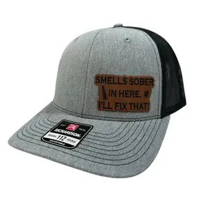Smells…. In here! I’ll fix that! Stylish and Affordable American Made Hat! Trucker Cap with Leather Patch