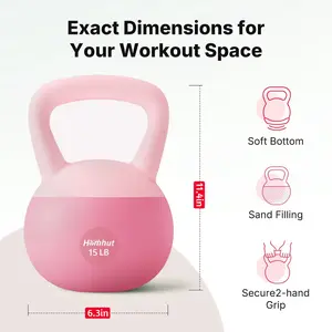 Comfort Grip Soft Kettlebell, Suitable for Strength, Core and Weightlifting Training, Durable Fitness Equipment for Home Workouts