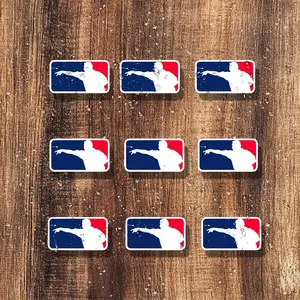 9PCS/SET NBA Trendy Logo Enthusiast Exclusive Style Silhouette Sticker For Backpacks/Notebooks/Car Interior/Luggage Classic logo elements boost cool personalized vibe Car & NBA Accessory Exclusive Decor