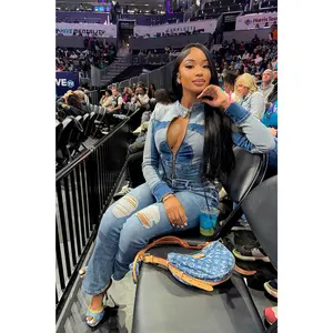 Coronado Two Tone Denim Moto Jacket - Medium Wash