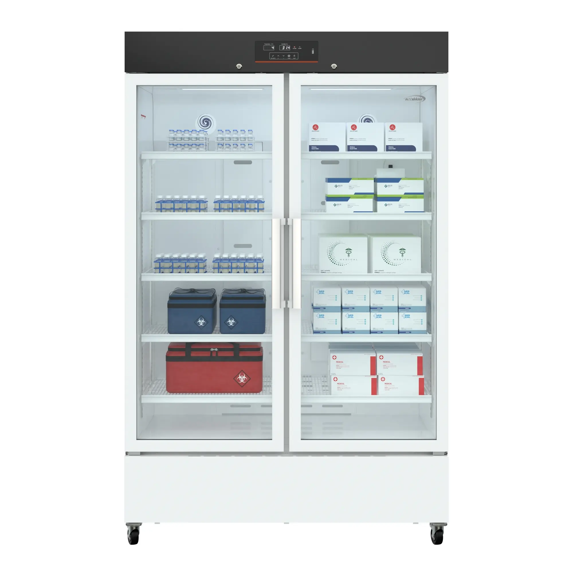 48 in. 35 cu. ft. Medical Vaccine Refrigerator for Pharmacy and Laboratory with Multi-Level Emergency Alarms, UL-Listed in White (KM-PHR-35C)
