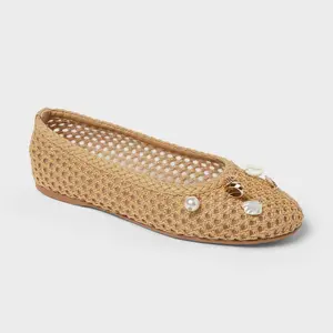 Women's Penelope Woven Ballet Flats - A New Day