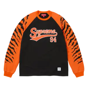 SUPREME LONGSLEEVE 'TIGER RAGLAN ORANGE BLACK'