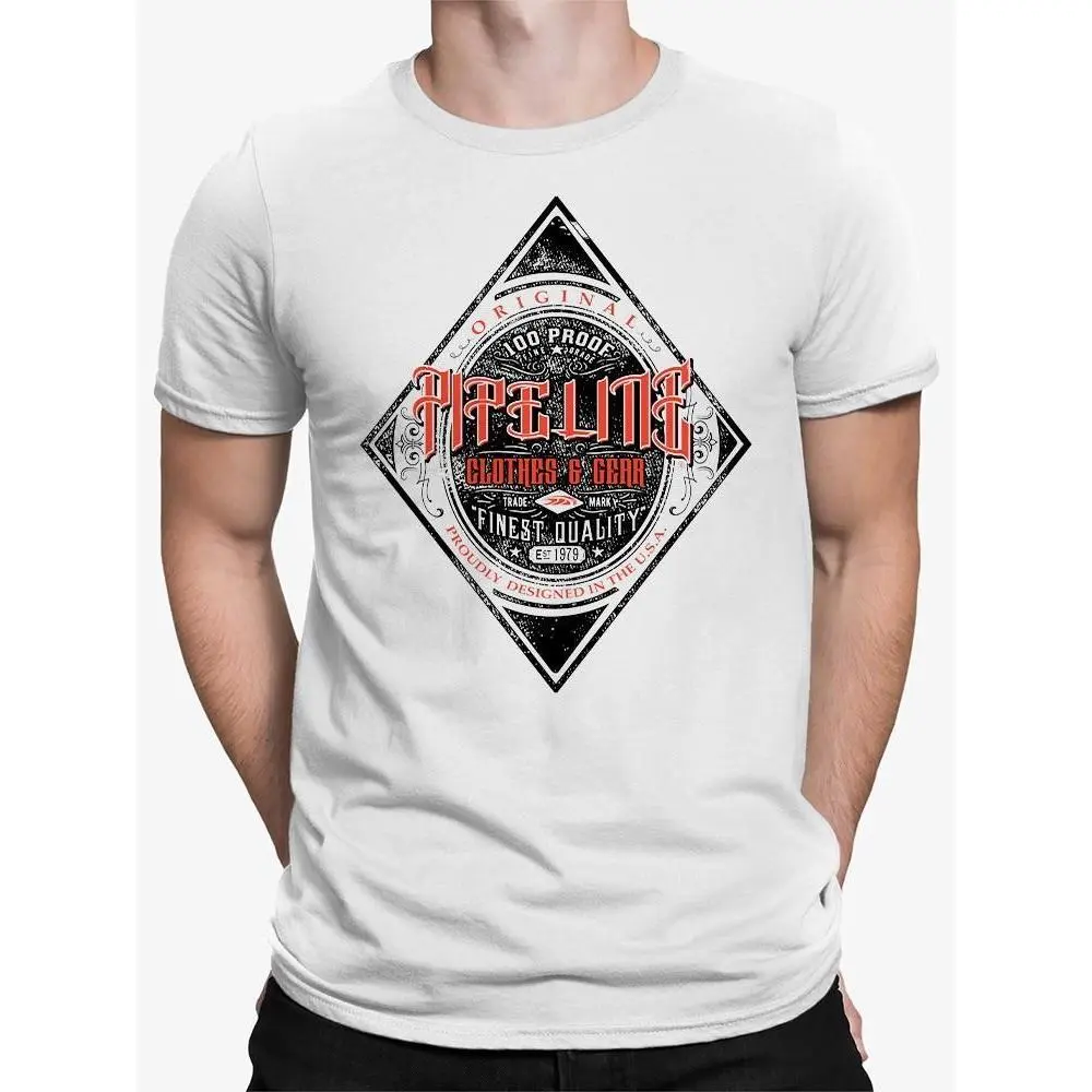 PIPELINE “Whiskey” Men’s Short Sleeve Graphic Tee Casual Menswear, Available in Various Colors, Shortsleeve, Casual, Menswear, Top Fabric, Soft, Ocean