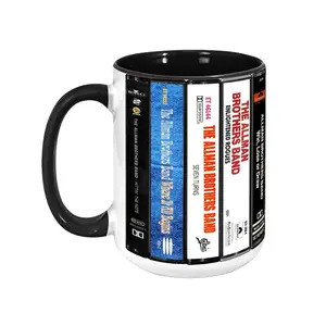 [SALE UP TO 51%] The Allman Brothers Band Cassette Mug, Retro Album Spines Coffee Cup, Southern Rock Jam Band Gift, 70s Music Decor