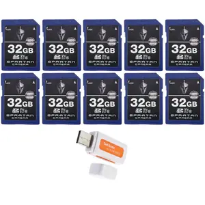 Spartan 32GB Class 10 SD Card (10-Pack) with Micro SD Reader and Writer Bundle