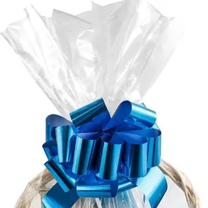 16x24Inches Cellophane Bags for Gift Baskets,Clear Cellophane Basket Bags 10Pieces