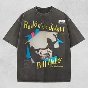 50s Rock Legend Bill Haley Tee Retro Graphic Shirt Soft Cotton Style