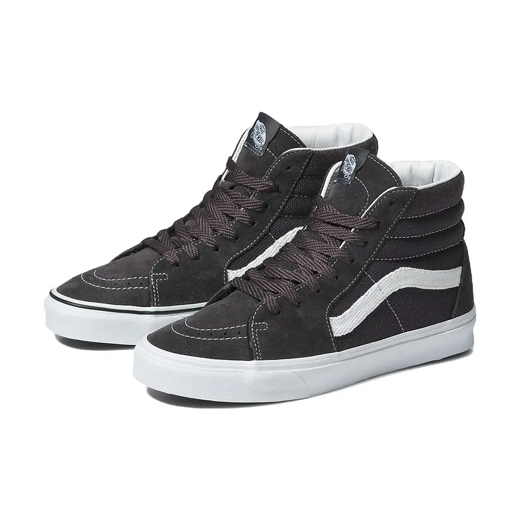 Men's Classic Casual Sk8 Hi Sneaker - Textured Asphalt/True White Footwear, Comfortable Trainer